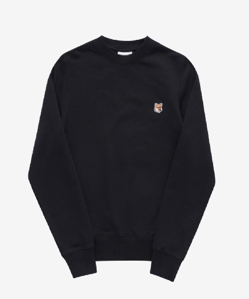 [메종키츠네] 폭스헤드 맨투맨_블랙 S